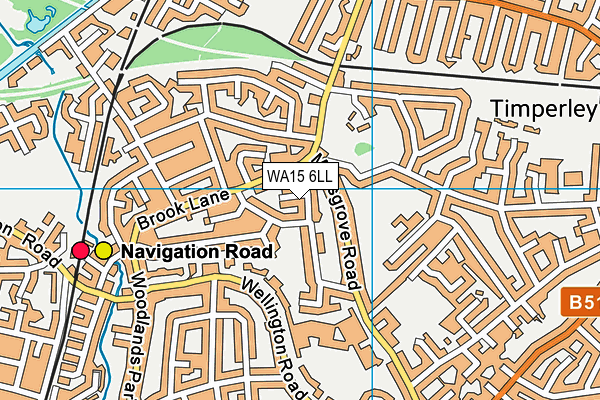 WA15 6LL map - OS VectorMap District (Ordnance Survey) WA15 6LL map - OS VectorMap District (Ordnance Survey)