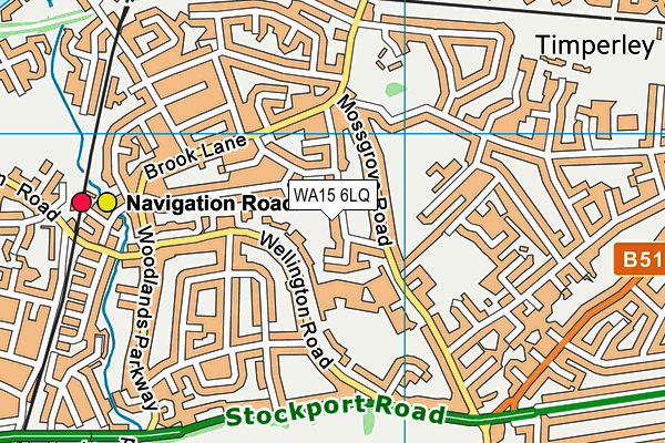 WA15 6LQ map - OS VectorMap District (Ordnance Survey)