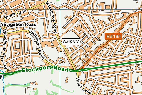 WA15 6LY map - OS VectorMap District (Ordnance Survey) WA15 6LY map - OS VectorMap District (Ordnance Survey)