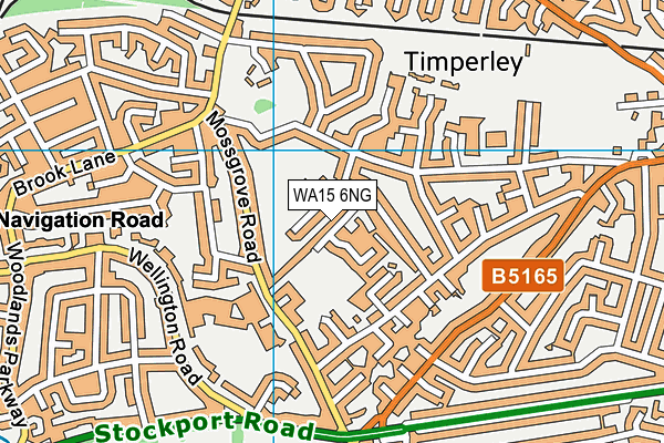 WA15 6NG map - OS VectorMap District (Ordnance Survey) WA15 6NG map - OS VectorMap District (Ordnance Survey)