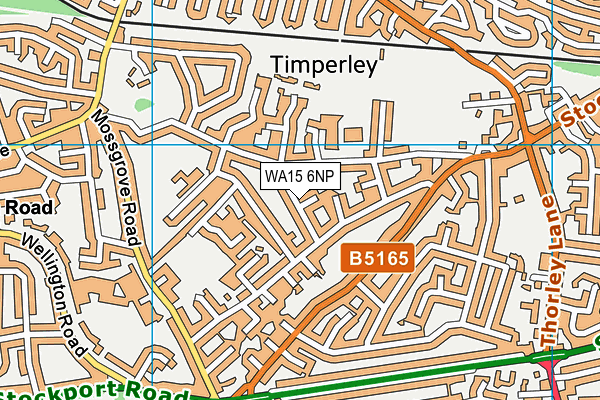 WA15 6NP map - OS VectorMap District (Ordnance Survey)