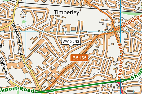 WA15 6NS map - OS VectorMap District (Ordnance Survey) WA15 6NS map - OS VectorMap District (Ordnance Survey)