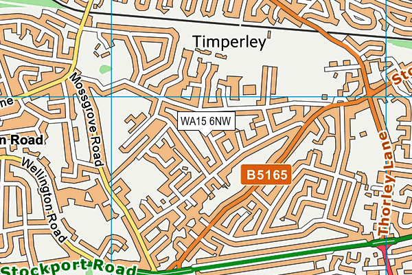 WA15 6NW map - OS VectorMap District (Ordnance Survey) WA15 6NW map - OS VectorMap District (Ordnance Survey)