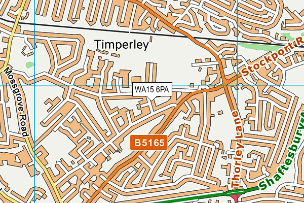 WA15 6PA map - OS VectorMap District (Ordnance Survey) WA15 6PA map - OS VectorMap District (Ordnance Survey)