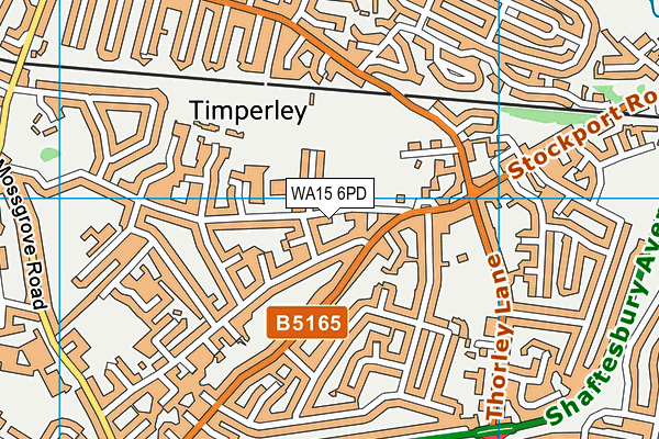 WA15 6PD map - OS VectorMap District (Ordnance Survey) WA15 6PD map - OS VectorMap District (Ordnance Survey)