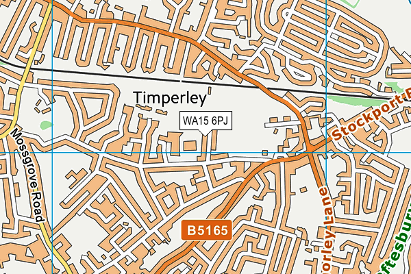 WA15 6PJ map - OS VectorMap District (Ordnance Survey) WA15 6PJ map - OS VectorMap District (Ordnance Survey)