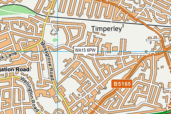WA15 6PW map - OS VectorMap District (Ordnance Survey) WA15 6PW map - OS VectorMap District (Ordnance Survey)