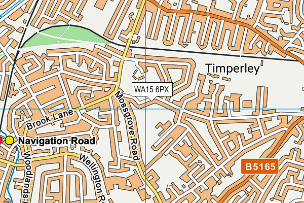 WA15 6PX map - OS VectorMap District (Ordnance Survey) WA15 6PX map - OS VectorMap District (Ordnance Survey)
