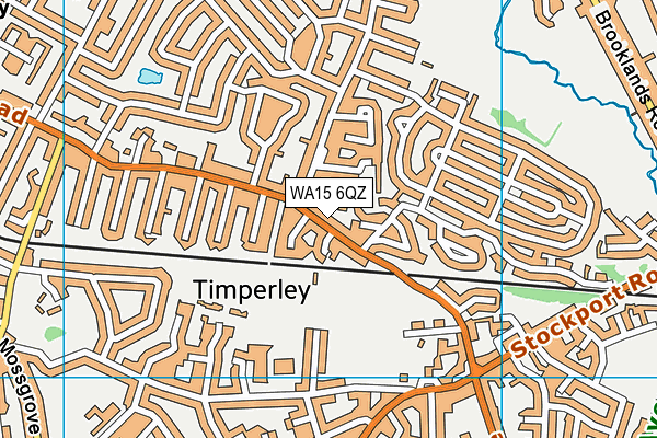 WA15 6QZ map - OS VectorMap District (Ordnance Survey) WA15 6QZ map - OS VectorMap District (Ordnance Survey)