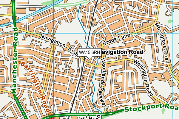 WA15 6RH map - OS VectorMap District (Ordnance Survey) WA15 6RH map - OS VectorMap District (Ordnance Survey)