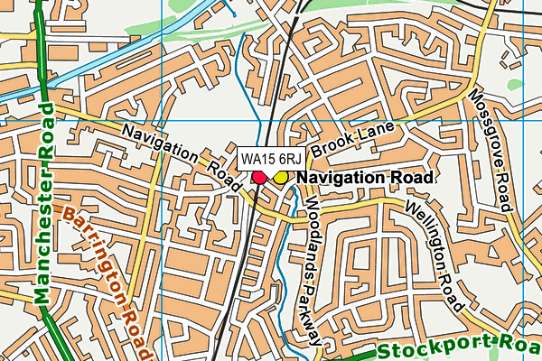 WA15 6RJ map - OS VectorMap District (Ordnance Survey) WA15 6RJ map - OS VectorMap District (Ordnance Survey)