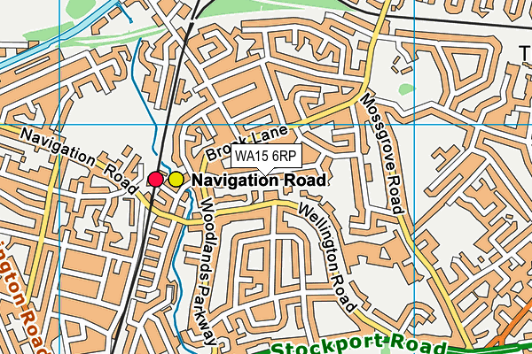 WA15 6RP map - OS VectorMap District (Ordnance Survey) WA15 6RP map - OS VectorMap District (Ordnance Survey)