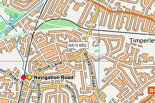 WA15 6RQ map - OS VectorMap District (Ordnance Survey)