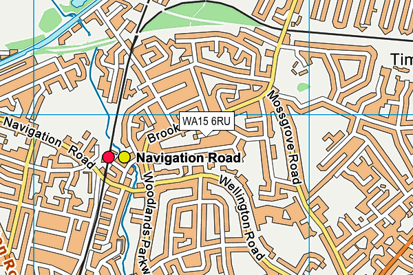 WA15 6RU map - OS VectorMap District (Ordnance Survey) WA15 6RU map - OS VectorMap District (Ordnance Survey)
