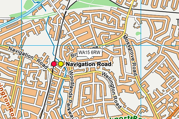 WA15 6RW map - OS VectorMap District (Ordnance Survey) WA15 6RW map - OS VectorMap District (Ordnance Survey)