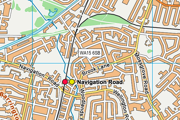 WA15 6SB map - OS VectorMap District (Ordnance Survey)