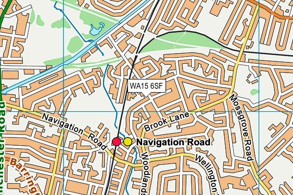 WA15 6SF map - OS VectorMap District (Ordnance Survey) WA15 6SF map - OS VectorMap District (Ordnance Survey)