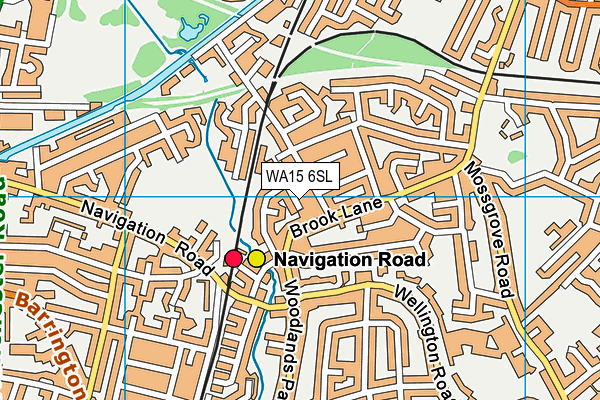 WA15 6SL map - OS VectorMap District (Ordnance Survey) WA15 6SL map - OS VectorMap District (Ordnance Survey)