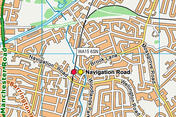 WA15 6SN map - OS VectorMap District (Ordnance Survey) WA15 6SN map - OS VectorMap District (Ordnance Survey)