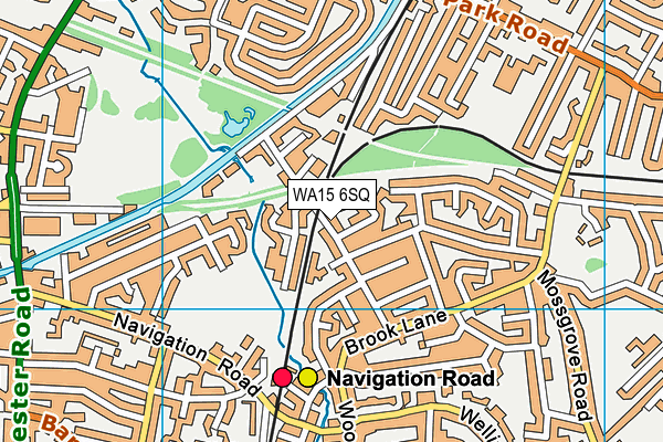 WA15 6SQ map - OS VectorMap District (Ordnance Survey) WA15 6SQ map - OS VectorMap District (Ordnance Survey)