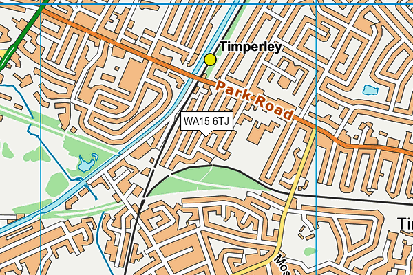 WA15 6TJ map - OS VectorMap District (Ordnance Survey)