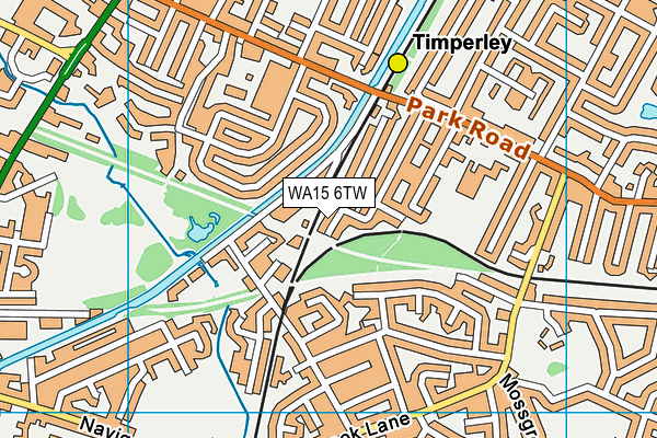 WA15 6TW map - OS VectorMap District (Ordnance Survey) WA15 6TW map - OS VectorMap District (Ordnance Survey)