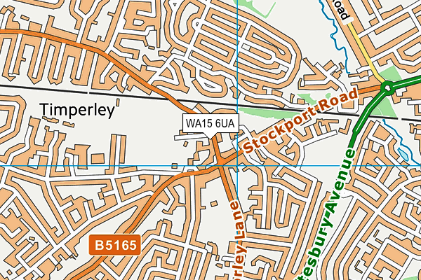 WA15 6UA map - OS VectorMap District (Ordnance Survey)
