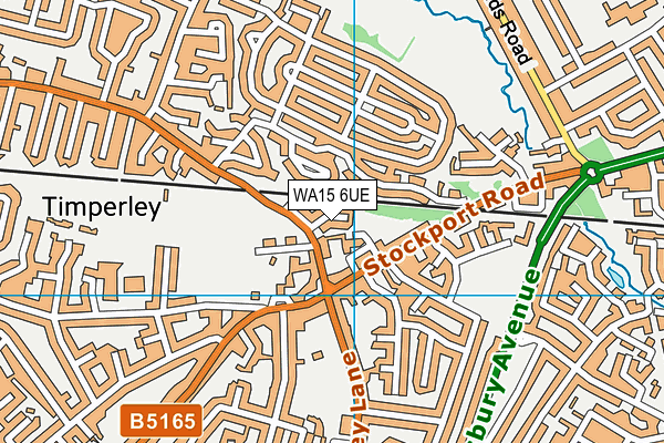 WA15 6UE map - OS VectorMap District (Ordnance Survey) WA15 6UE map - OS VectorMap District (Ordnance Survey)