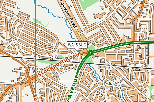 WA15 6UG map - OS VectorMap District (Ordnance Survey) WA15 6UG map - OS VectorMap District (Ordnance Survey)