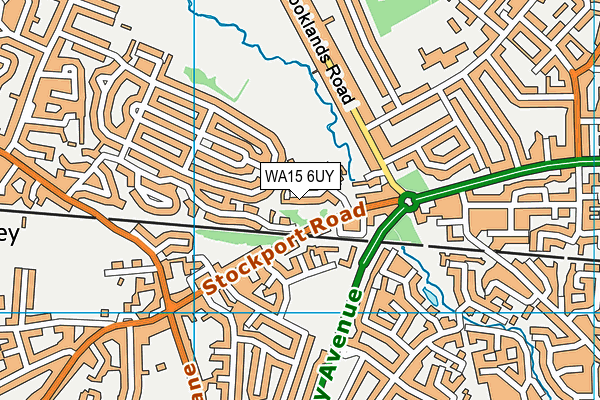 WA15 6UY map - OS VectorMap District (Ordnance Survey)