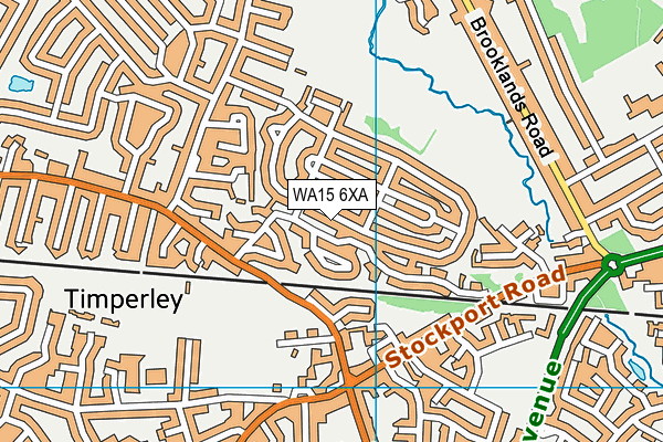 WA15 6XA map - OS VectorMap District (Ordnance Survey) WA15 6XA map - OS VectorMap District (Ordnance Survey)