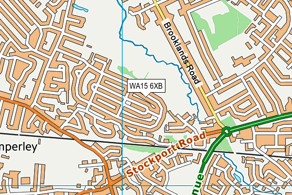 WA15 6XB map - OS VectorMap District (Ordnance Survey) WA15 6XB map - OS VectorMap District (Ordnance Survey)