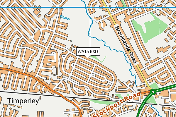 WA15 6XD map - OS VectorMap District (Ordnance Survey) WA15 6XD map - OS VectorMap District (Ordnance Survey)