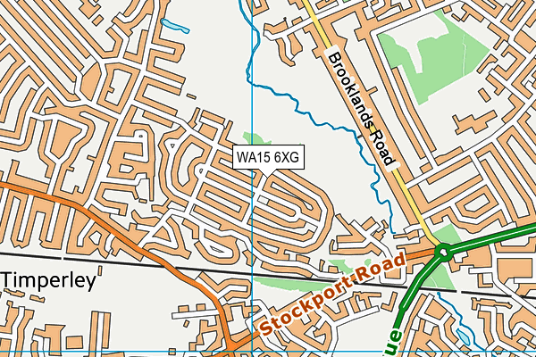 WA15 6XG map - OS VectorMap District (Ordnance Survey) WA15 6XG map - OS VectorMap District (Ordnance Survey)