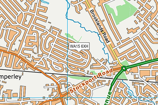 WA15 6XH map - OS VectorMap District (Ordnance Survey) WA15 6XH map - OS VectorMap District (Ordnance Survey)