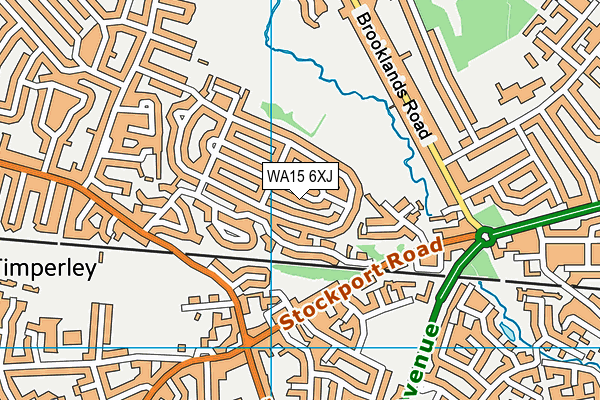 WA15 6XJ map - OS VectorMap District (Ordnance Survey) WA15 6XJ map - OS VectorMap District (Ordnance Survey)
