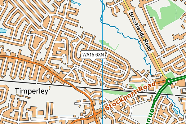 WA15 6XN map - OS VectorMap District (Ordnance Survey) WA15 6XN map - OS VectorMap District (Ordnance Survey)
