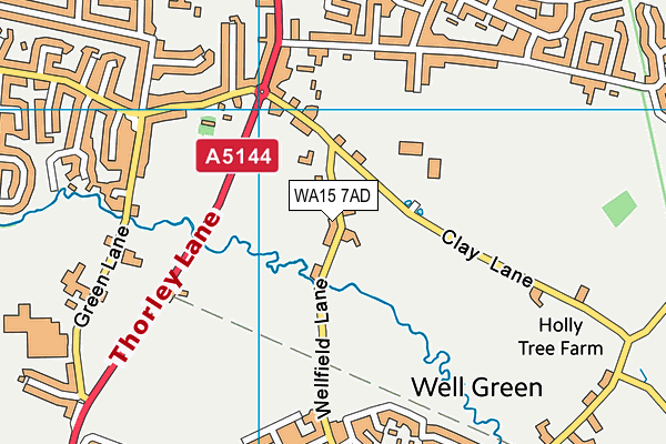 WA15 7AD map - OS VectorMap District (Ordnance Survey) WA15 7AD map - OS VectorMap District (Ordnance Survey)