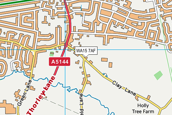 WA15 7AF map - OS VectorMap District (Ordnance Survey) WA15 7AF map - OS VectorMap District (Ordnance Survey)