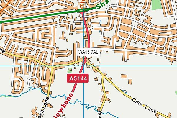 WA15 7AL map - OS VectorMap District (Ordnance Survey) WA15 7AL map - OS VectorMap District (Ordnance Survey)