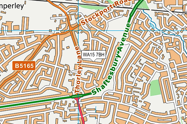 WA15 7BH map - OS VectorMap District (Ordnance Survey) WA15 7BH map - OS VectorMap District (Ordnance Survey)