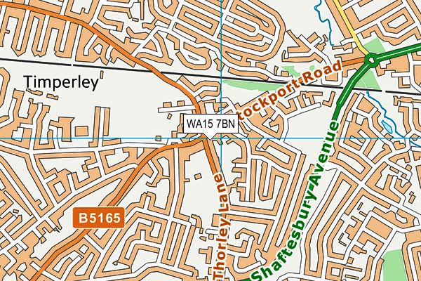 WA15 7BN map - OS VectorMap District (Ordnance Survey)