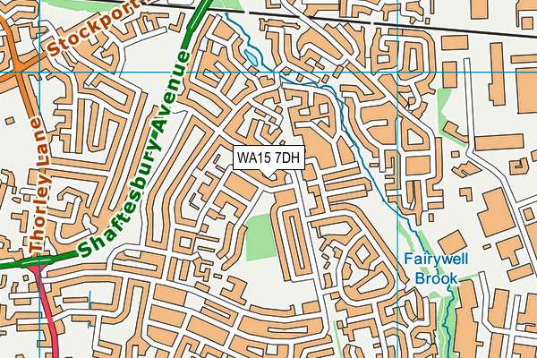 WA15 7DH map - OS VectorMap District (Ordnance Survey)