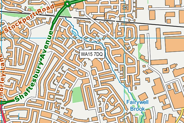 WA15 7DQ map - OS VectorMap District (Ordnance Survey) WA15 7DQ map - OS VectorMap District (Ordnance Survey)