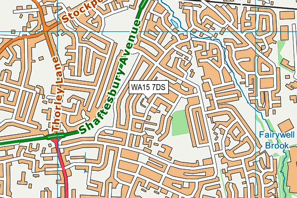 WA15 7DS map - OS VectorMap District (Ordnance Survey) WA15 7DS map - OS VectorMap District (Ordnance Survey)