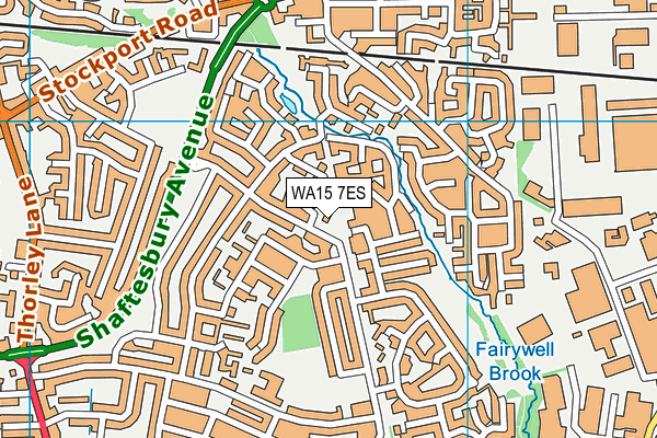 WA15 7ES map - OS VectorMap District (Ordnance Survey) WA15 7ES map - OS VectorMap District (Ordnance Survey)