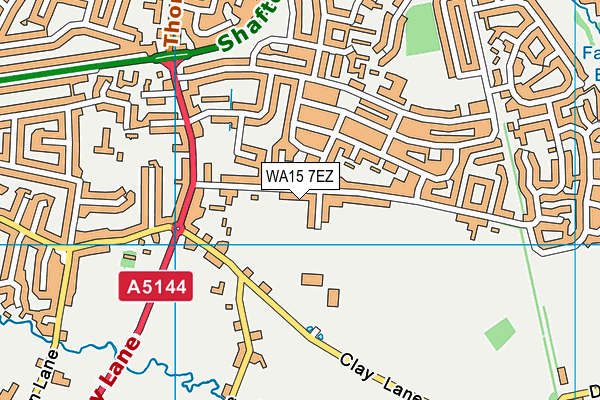 WA15 7EZ map - OS VectorMap District (Ordnance Survey) WA15 7EZ map - OS VectorMap District (Ordnance Survey)