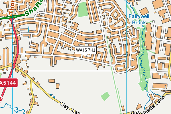 WA15 7HJ map - OS VectorMap District (Ordnance Survey) WA15 7HJ map - OS VectorMap District (Ordnance Survey)