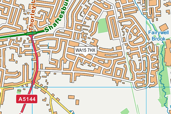 WA15 7HX map - OS VectorMap District (Ordnance Survey) WA15 7HX map - OS VectorMap District (Ordnance Survey)