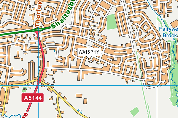 WA15 7HY map - OS VectorMap District (Ordnance Survey) WA15 7HY map - OS VectorMap District (Ordnance Survey)